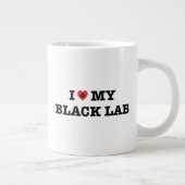 Ik Hart Mijn Black Lab Jumbo Koffie Mok (Rechts)