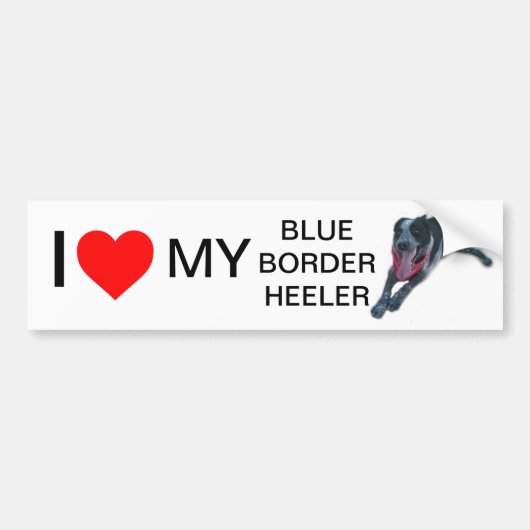 Ik hart mijn blauwe grenzengehoeler bumpersticker (Voorkant)
