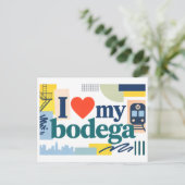 "Ik [Hart] Mijn Bodega" Briefkaart (Staand voorkant)