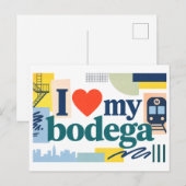 "Ik [Hart] Mijn Bodega" Briefkaart (Voorkant / Achterkant)