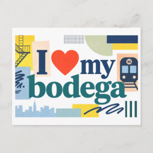 "Ik [Hart] Mijn Bodega" Briefkaart