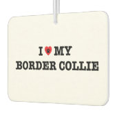 Ik hart mijn Border Collie Car luchtverfrisser (Links)