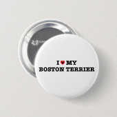 Ik hart mijn Boston Terrier Button (Voorkant /achterkant)