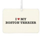 Ik hart mijn Boston Terrier Car luchtverfrisser (Achterkant)