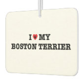 Ik hart mijn Boston Terrier Car luchtverfrisser (Links)