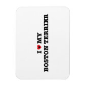 Ik hart mijn Boston Terrier flexibele magneet (Verticaal)