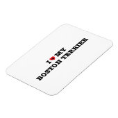 Ik hart mijn Boston Terrier flexibele magneet (Linkerzijde)