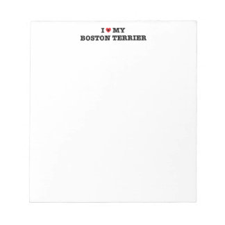 Ik hart mijn Boston Terrier Notitieblok