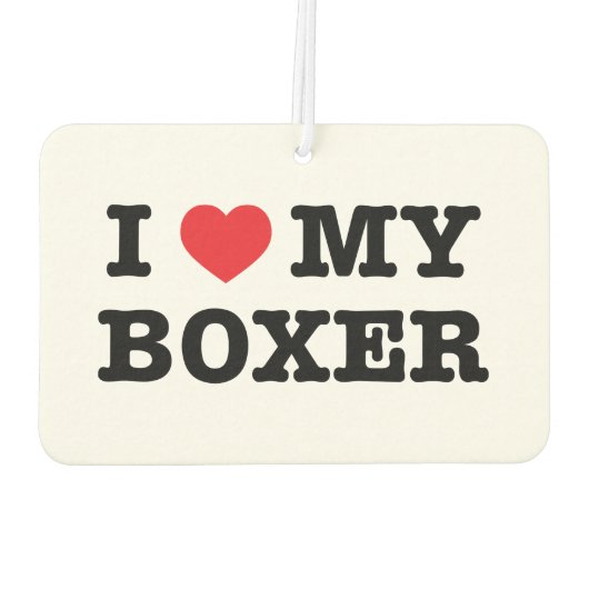 Ik hart mijn boxer auto luchtverfrisser (Achterkant)