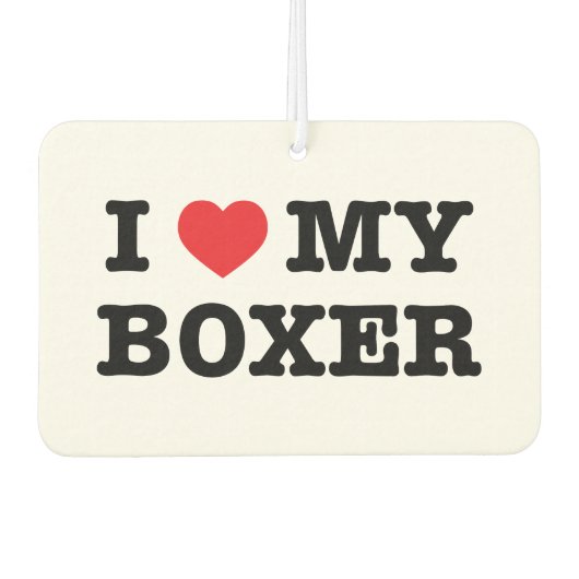 Ik hart mijn boxer auto luchtverfrisser (Voorkant)