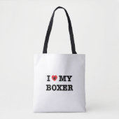 Ik hart mijn Boxer Canvas tas (Voorkant)