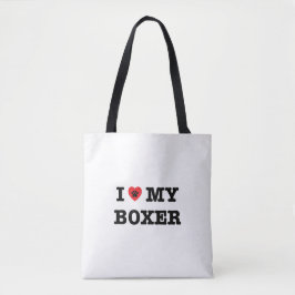Ik hart mijn Boxer Canvas tas