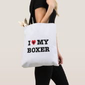 Ik hart mijn Boxer Canvas tas (Dichtbij)