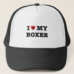 Ik hart mijn Boxer Trucker Hat Pet