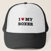 Ik hart mijn Boxer Trucker Hat Trucker Pet (Voorkant)