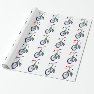 Ik hart mijn brompton (groen) cadeaupapier