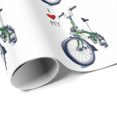 Ik hart mijn brompton (groen) cadeaupapier (Rol Hoek)