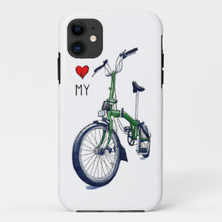 Ik hart mijn brompton (groen) iPhone 11 hoesje