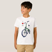 Ik hart mijn brompton (groen) t-shirt (Voorkant volledig)