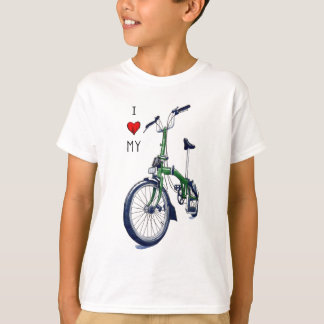Ik hart mijn brompton (groen) t-shirt