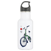 Ik hart mijn brompton (groen) waterfles  (Voorkant)