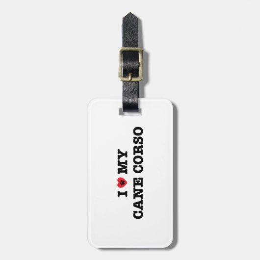 Ik hart mijn Cane Corso Bagagelabel (Voorkant verticaal)