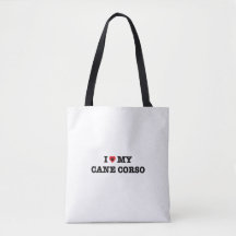 Ik hart mijn Cane Corso Canvas tas