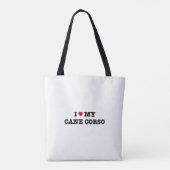 Ik hart mijn Cane Corso Canvas tas (Achterkant)