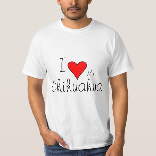 Ik hart mijn chichuahua t-shirt (Voorkant)