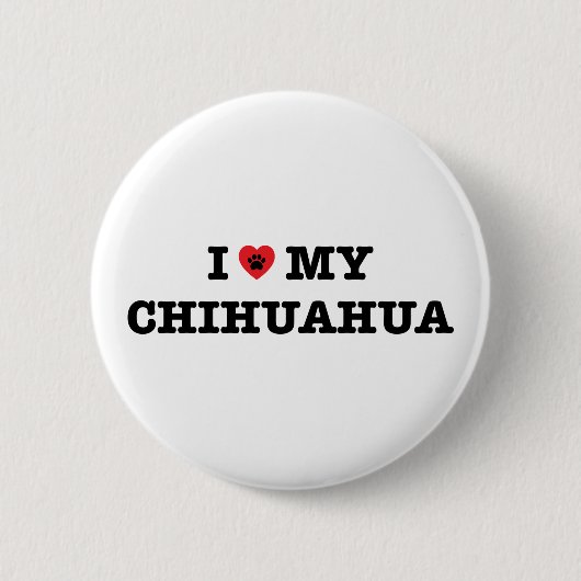 Ik hart mijn Chihuahua Button (Voorkant)