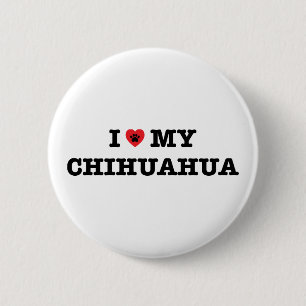 Ik hart mijn Chihuahua Button