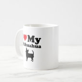 Ik hart mijn chihuahua koffiemok (Voorkant links)