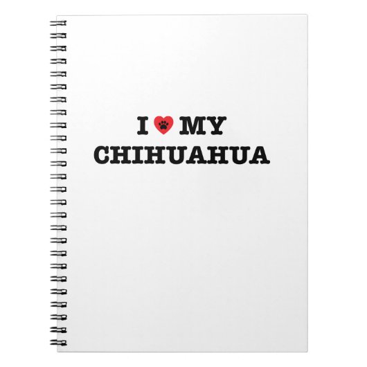 Ik Hart Mijn Chihuahua Notitieboek (Voorkant)