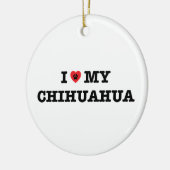 Ik hart mijn Chihuahua Ornament (Links)