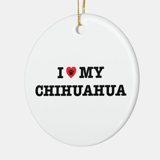 Ik hart mijn Chihuahua Ornament (Links)