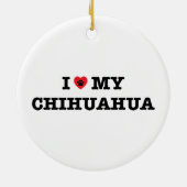 Ik hart mijn Chihuahua Ornament (Achterkant)