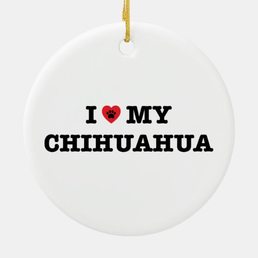 Ik hart mijn Chihuahua Ornament (Achterkant)