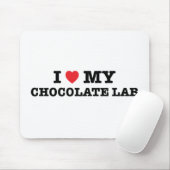 Ik hart mijn Chocolate Lab Muismat (Met muis)