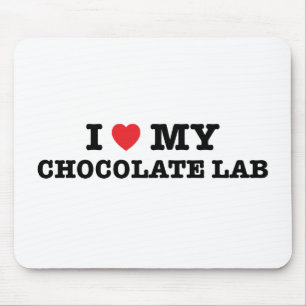 Ik hart mijn Chocolate Lab Muismat