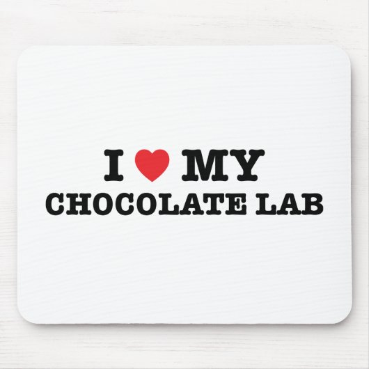 Ik hart mijn Chocolate Lab Muismat (Voorkant)