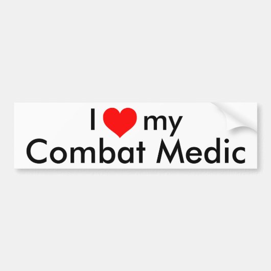 Ik hart mijn Combat Medic Bumpersticker (Voorkant)