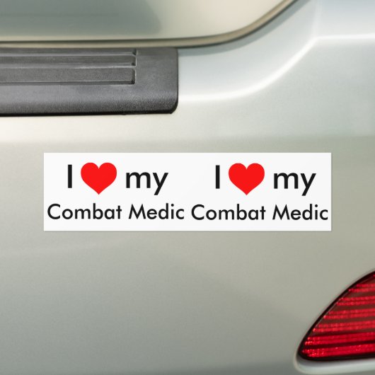 Ik hart mijn Combat Medic Bumpersticker (Op auto)
