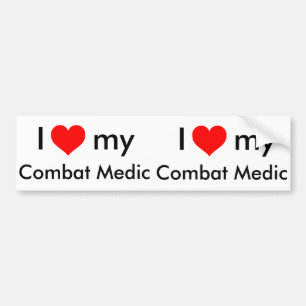 Ik hart mijn Combat Medic Bumpersticker