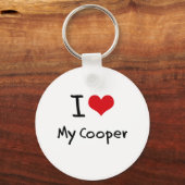 Ik hart mijn Cooper Sleutelhanger (Voorkant)
