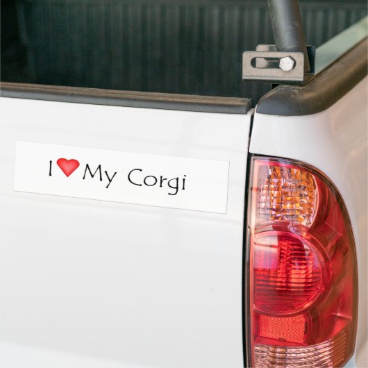 Ik hart mijn corgi bumpersticker (Op Truck)