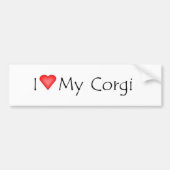 Ik hart mijn corgi bumpersticker (Voorkant)