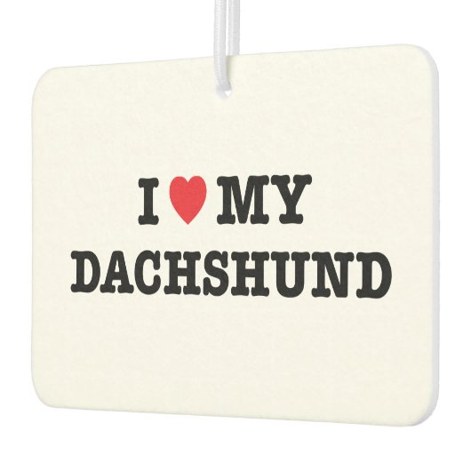 Ik hart mijn Dachshund auto luchtverfrisser (Links)