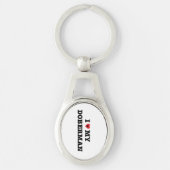 Ik hart mijn Doberman Metal Sleutelhanger (Voorkant)