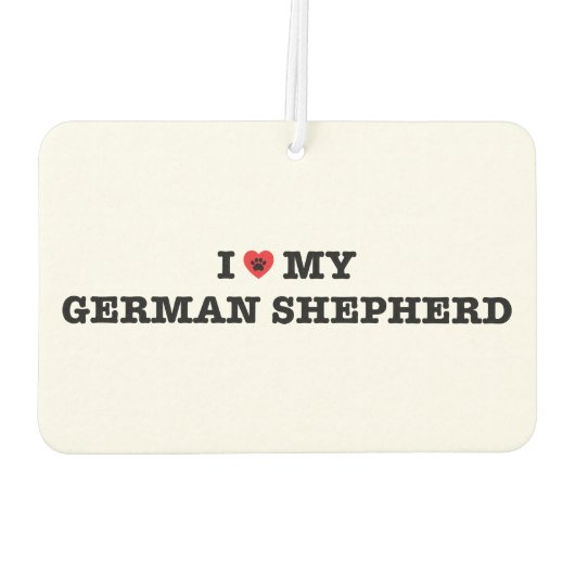 Ik hart mijn Duitse herder auto luchtverfrisser (Achterkant)