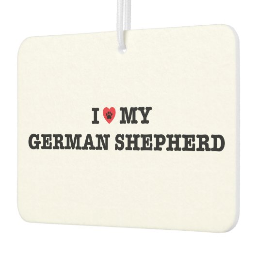 Ik hart mijn Duitse herder auto luchtverfrisser (Links)